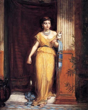 A woman working